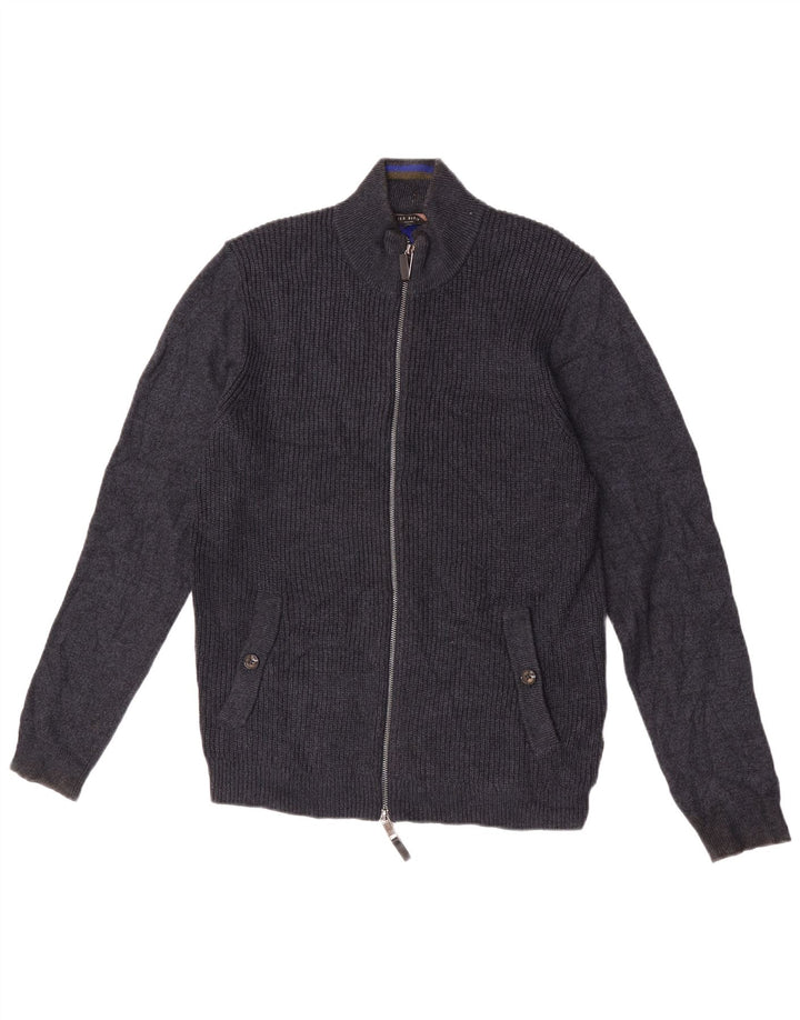 Męski sweter rozpinany Ted Baker, rozmiar 3, średni granatowy, poliester