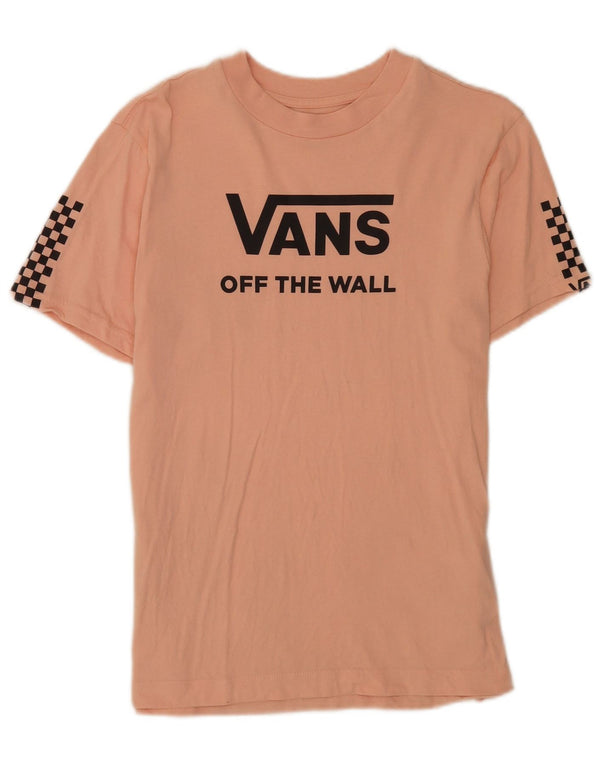Damska koszulka z grafiką Vans Top UK 12, średni róż, bawełna