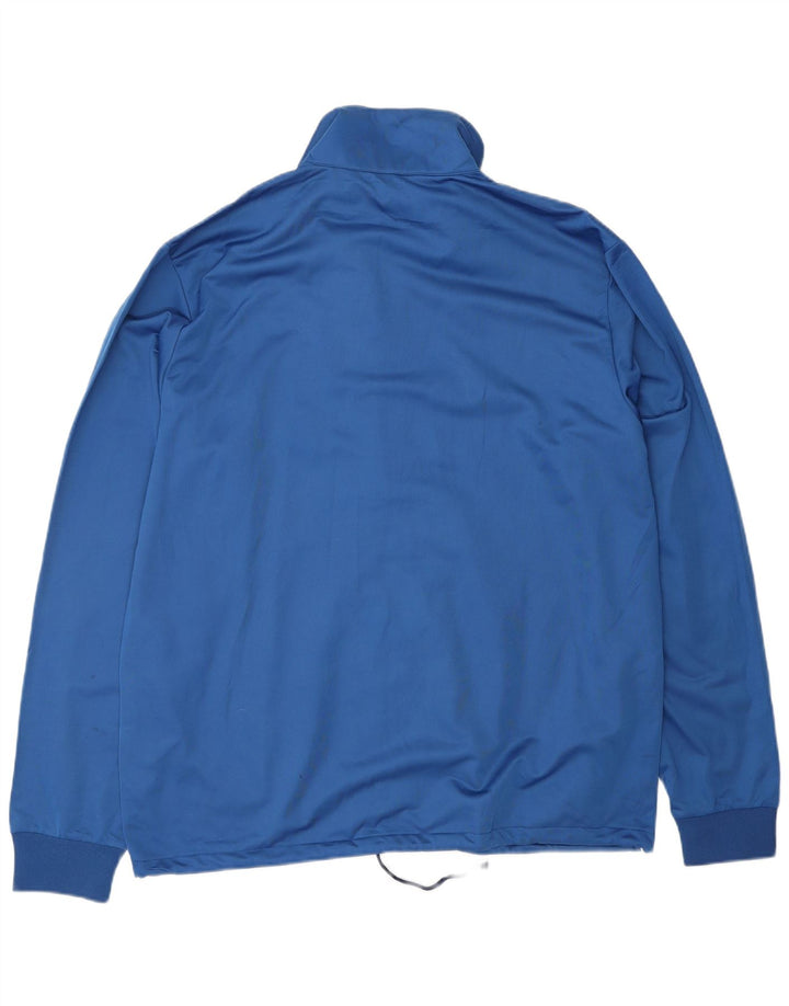 ASICS Mens Tracksuit Top Jacket 2XL Blue Polyester