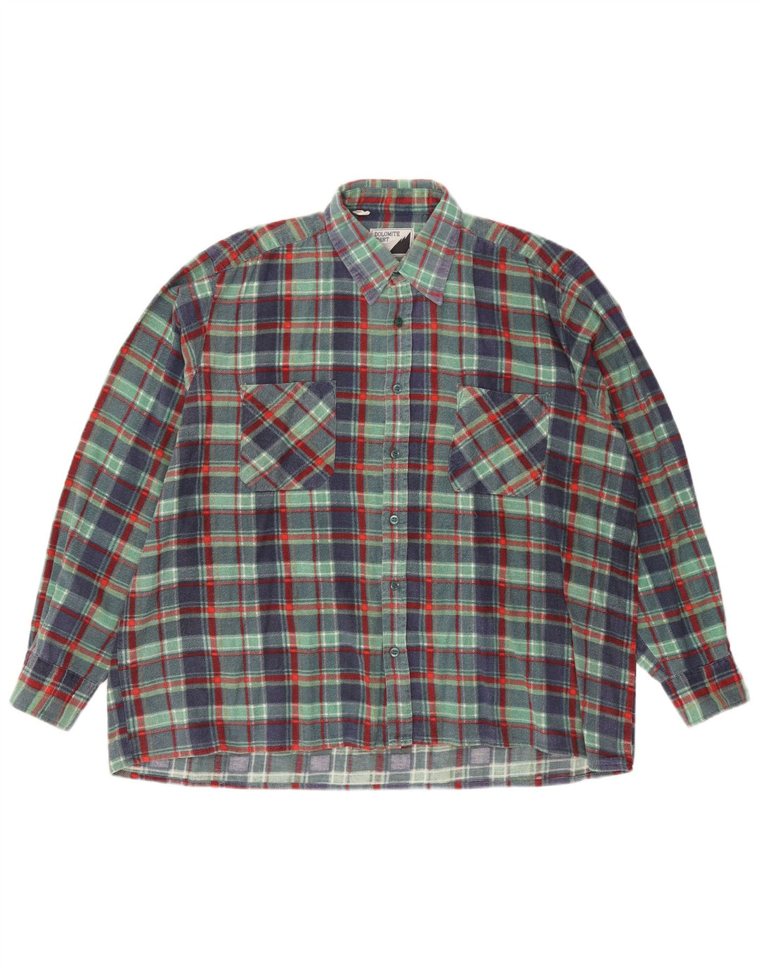 Koszula flanelowa męska Dolomite XL w zieloną kratkę, bawełniana