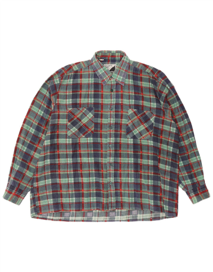 Koszula flanelowa męska Dolomite XL w zieloną kratkę, bawełniana