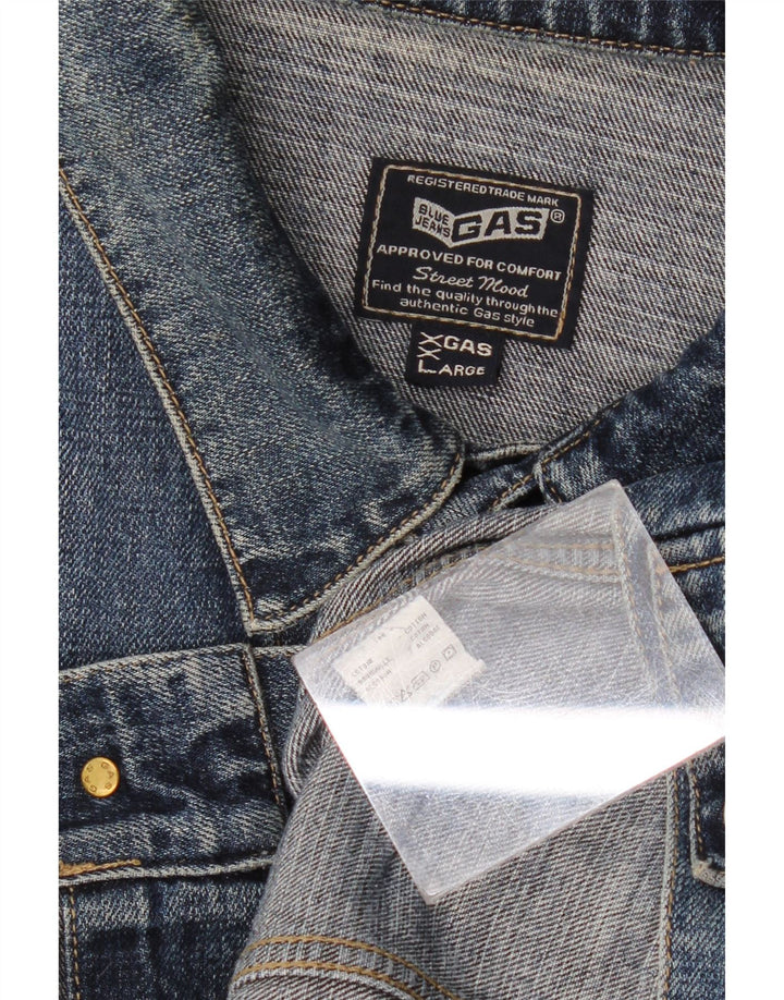 Męska kurtka dżinsowa Gas UK 44 2XL Niebieska bawełniana