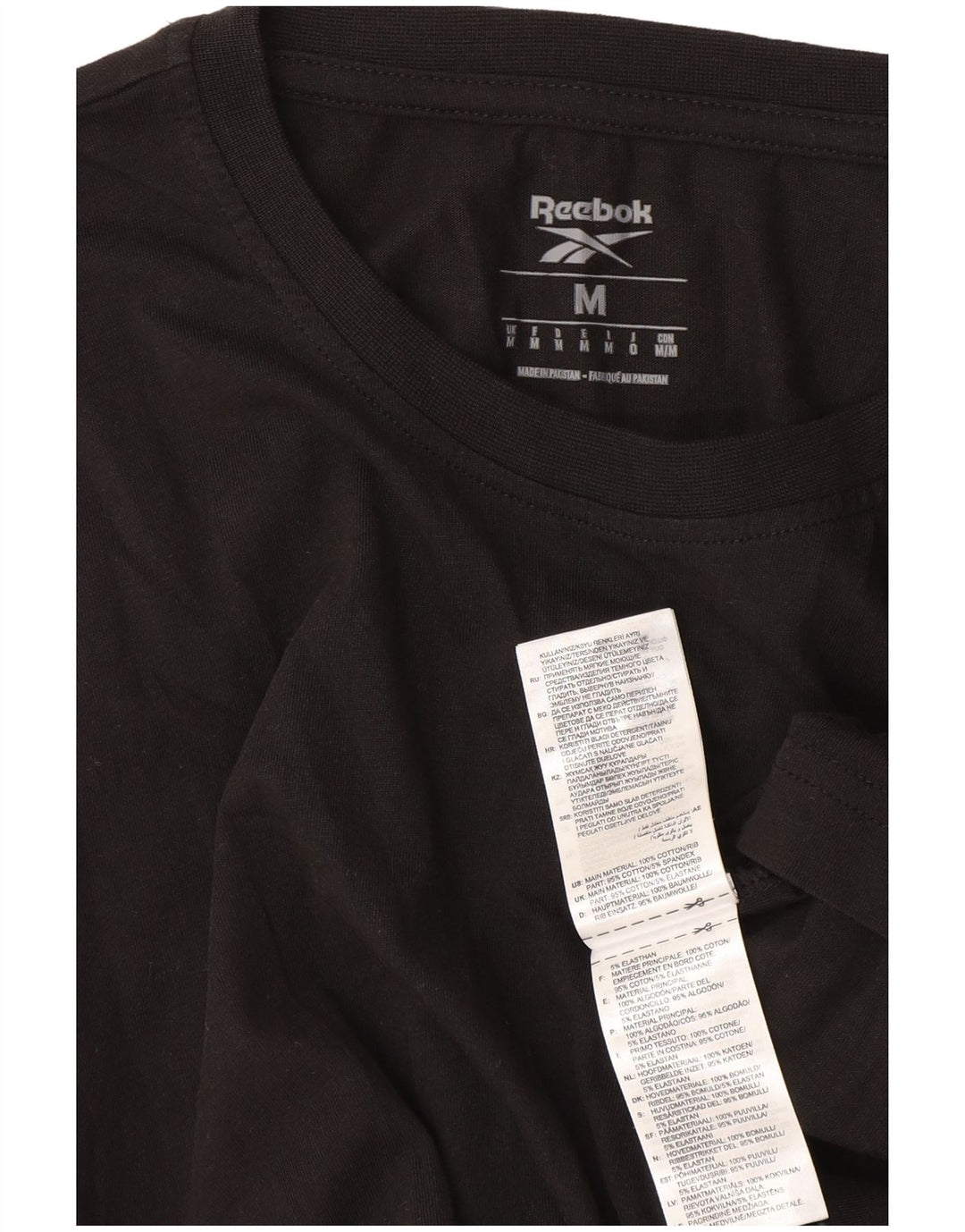 T-shirt męski Reebok Top, średni czarny, bawełniany