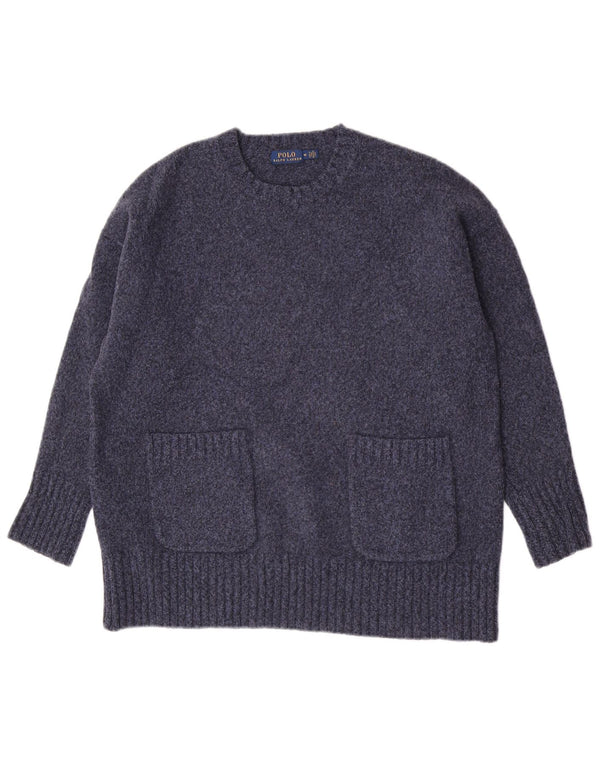 Sweter damski Polo Ralph Lauren z okrągłym dekoltem UK 14, średni granatowy