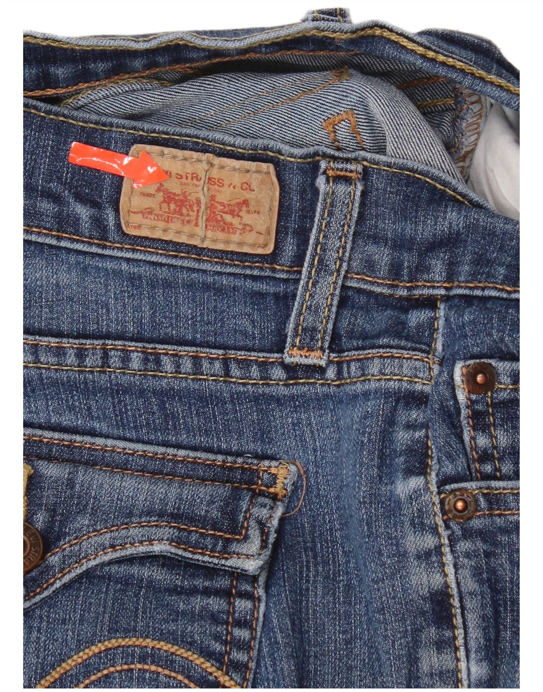 Damskie jeansy Levi's 524 Super Low Skinny W36 L31 Niebieskie