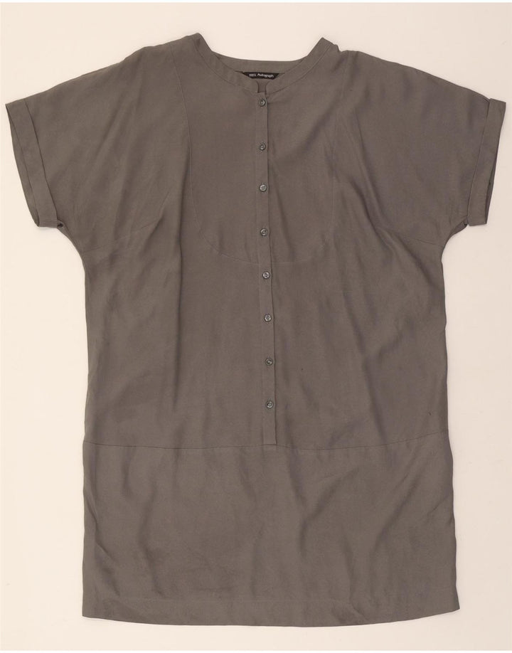 MARKS & SPENCER Womens Shift Dress UK 16 Large Grey Polyester Vintage Marks & Spencer and Second-Hand Marks & Spencer from Messina Hembry 