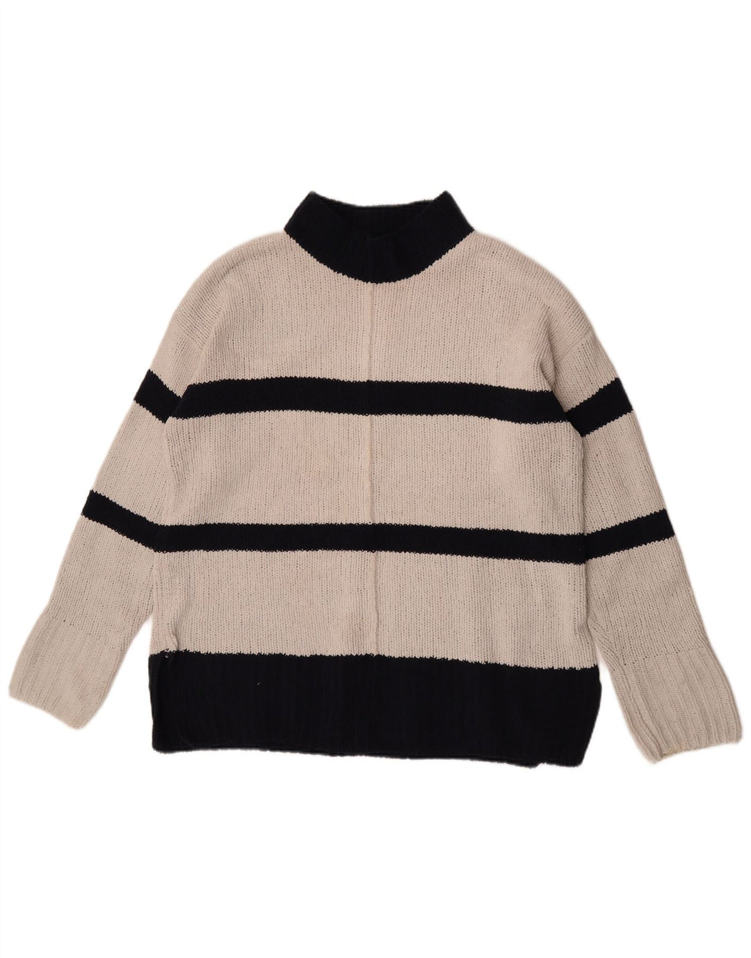 Marks & Spencer Damski sweter z golfem UK 14 Średni biały