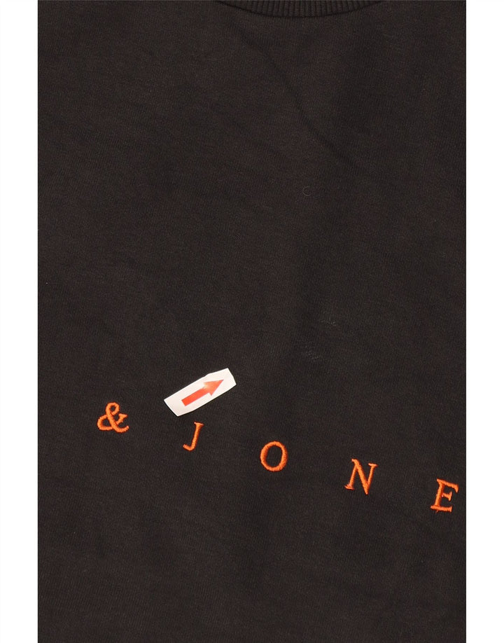 Męski sweter z grafiką Jack & Jones, średnioszary, bawełniany