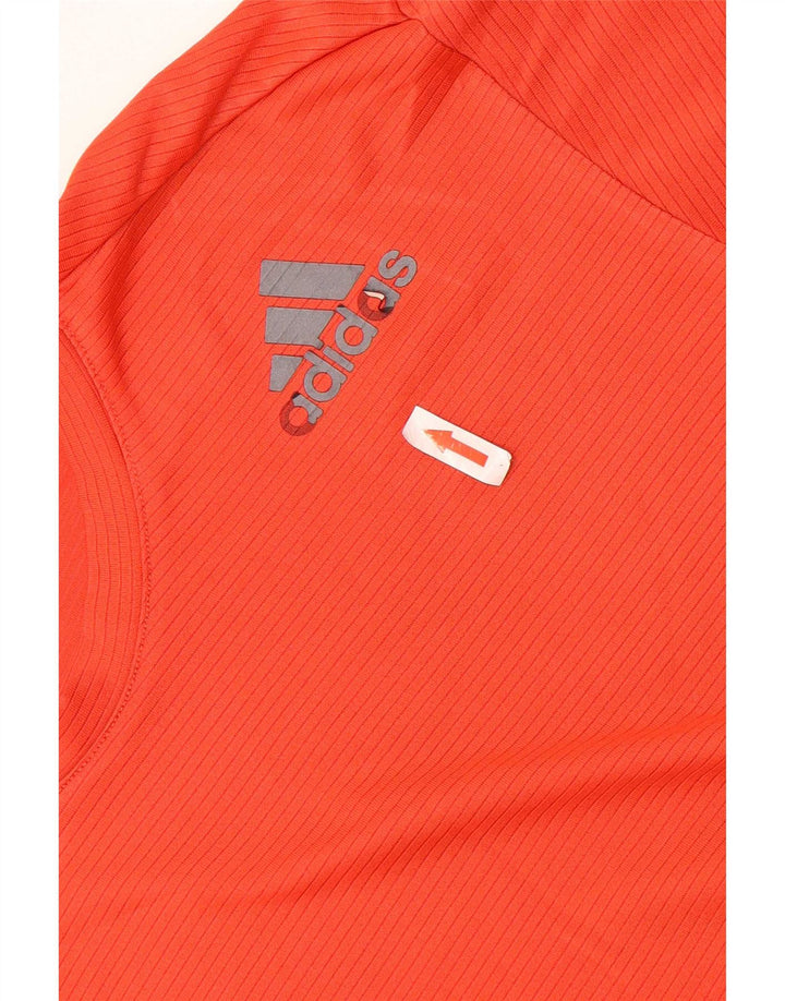 Adidas Męski T-shirt Climacool Top Średni Czerwony Poliester