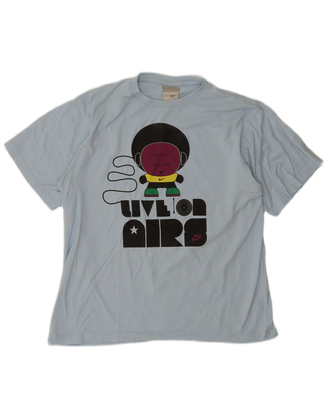 Męski T-shirt z grafiką Nike, średni niebieski, bawełniany