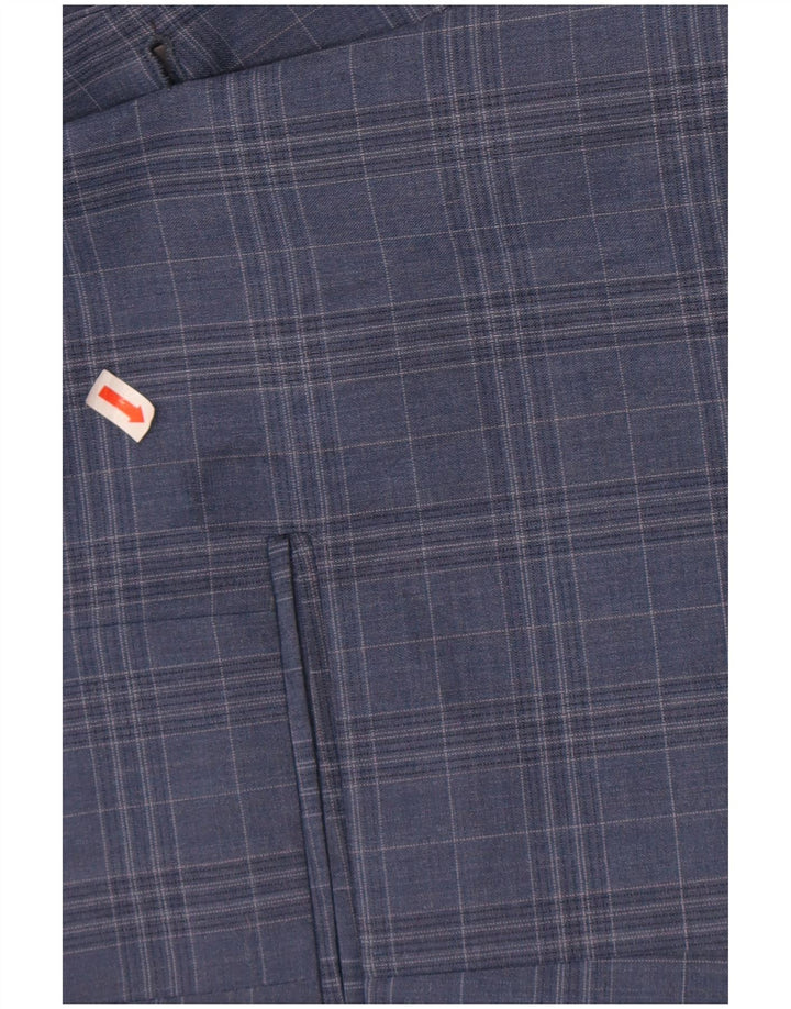 Męska marynarka Ben Sherman zapinana na 2 guziki UK 44 2XL Niebieska wełniana kratka