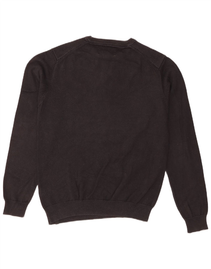 Męski sweter Jack & Jones z graficznym regularnym krojem i okrągłym dekoltem, średni czarny