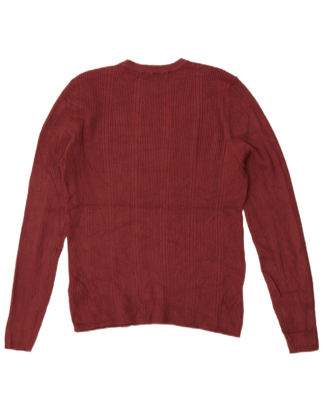 Damski sweter Marks & Spencer z okrągłym dekoltem, UK 14, średnio bordowa wiskoza