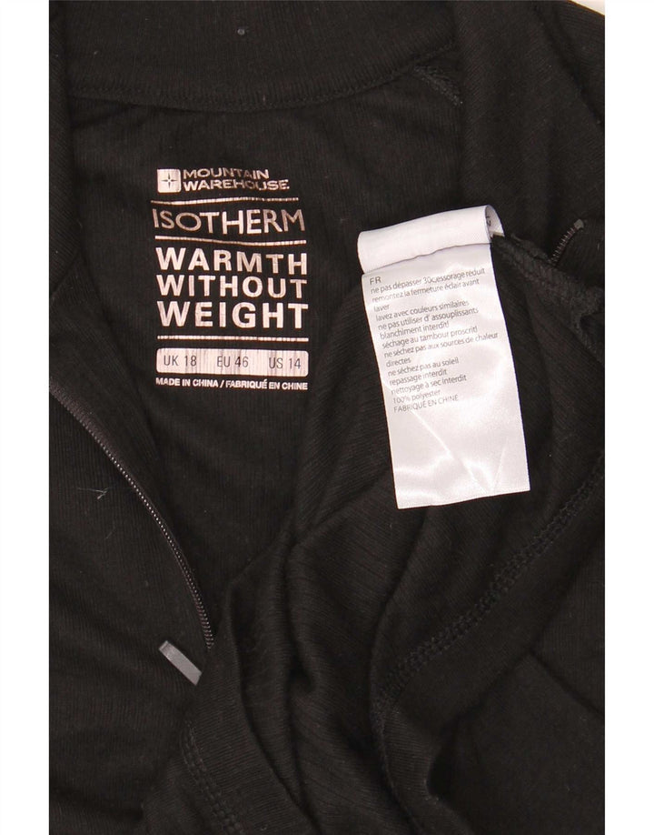 Damska bluza dresowa Mountain Warehouse z zamkiem błyskawicznym, UK 18 XL, czarna