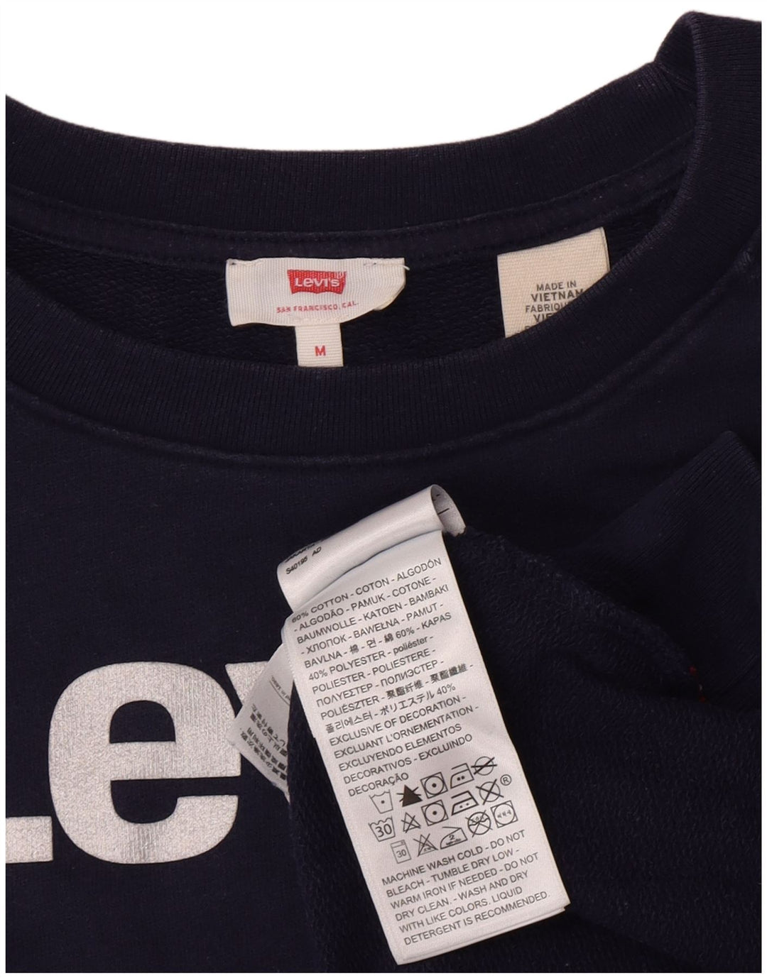 Damska bluza Levi's Graphic Jumper UK 14 Średni granatowy, bawełniany