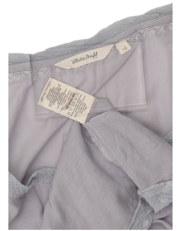 Bluzka damska WHITE STUFF UK 16, duża, niebieska, bawełniana