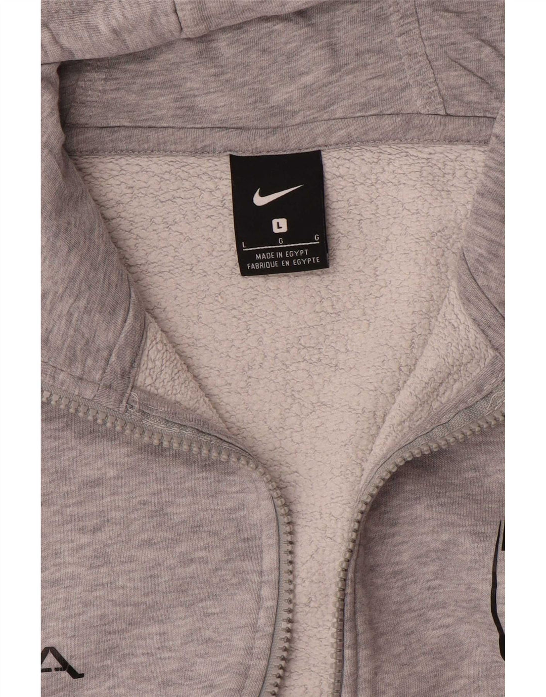 Męski sweter z kapturem i zamkiem błyskawicznym Nike, duży, szary, nakrapiany