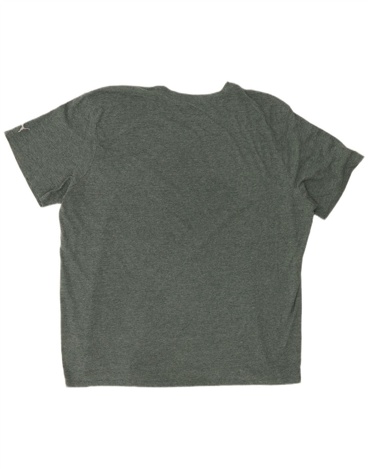 Męski T-shirt z grafiką PUMA Top 3XL w kolorze zielonym nakrapianym