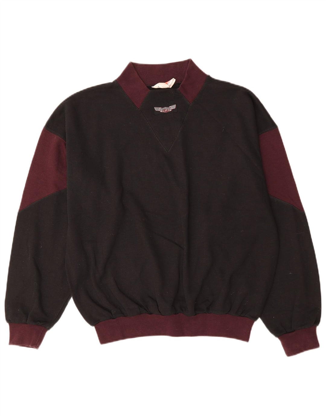 Sweter męski w stylu vintage, średniej wielkości, czarny, bawełniany