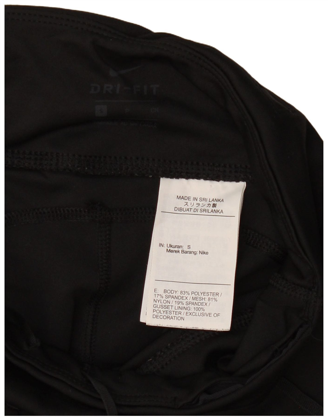 Damskie legginsy Nike Dri Fit UK 8, małe, czarne, poliestrowe