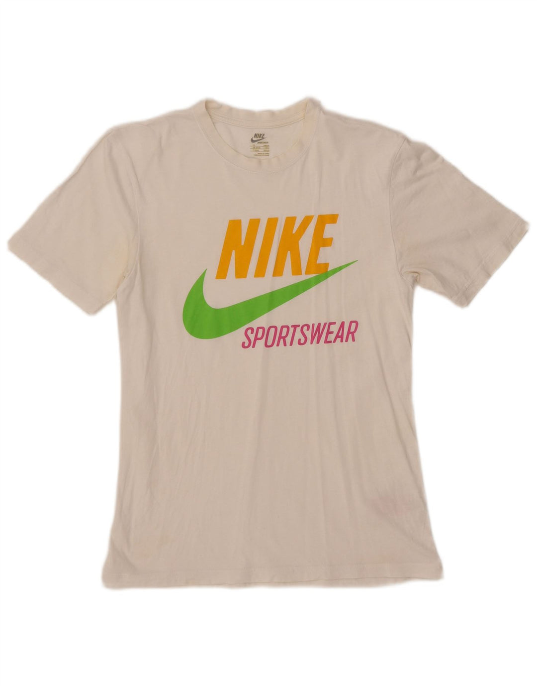 Męska koszulka z grafiką NIKE Top UK 34/35 XS, biała bawełna