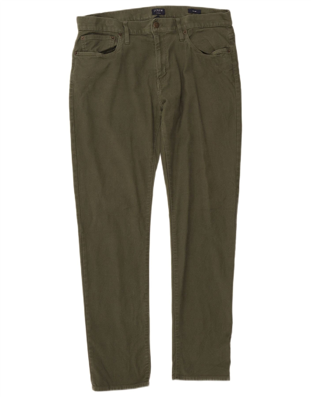 Męskie spodnie codzienne J. Crew Flex Slim Fit W33 L32, bawełna khaki
