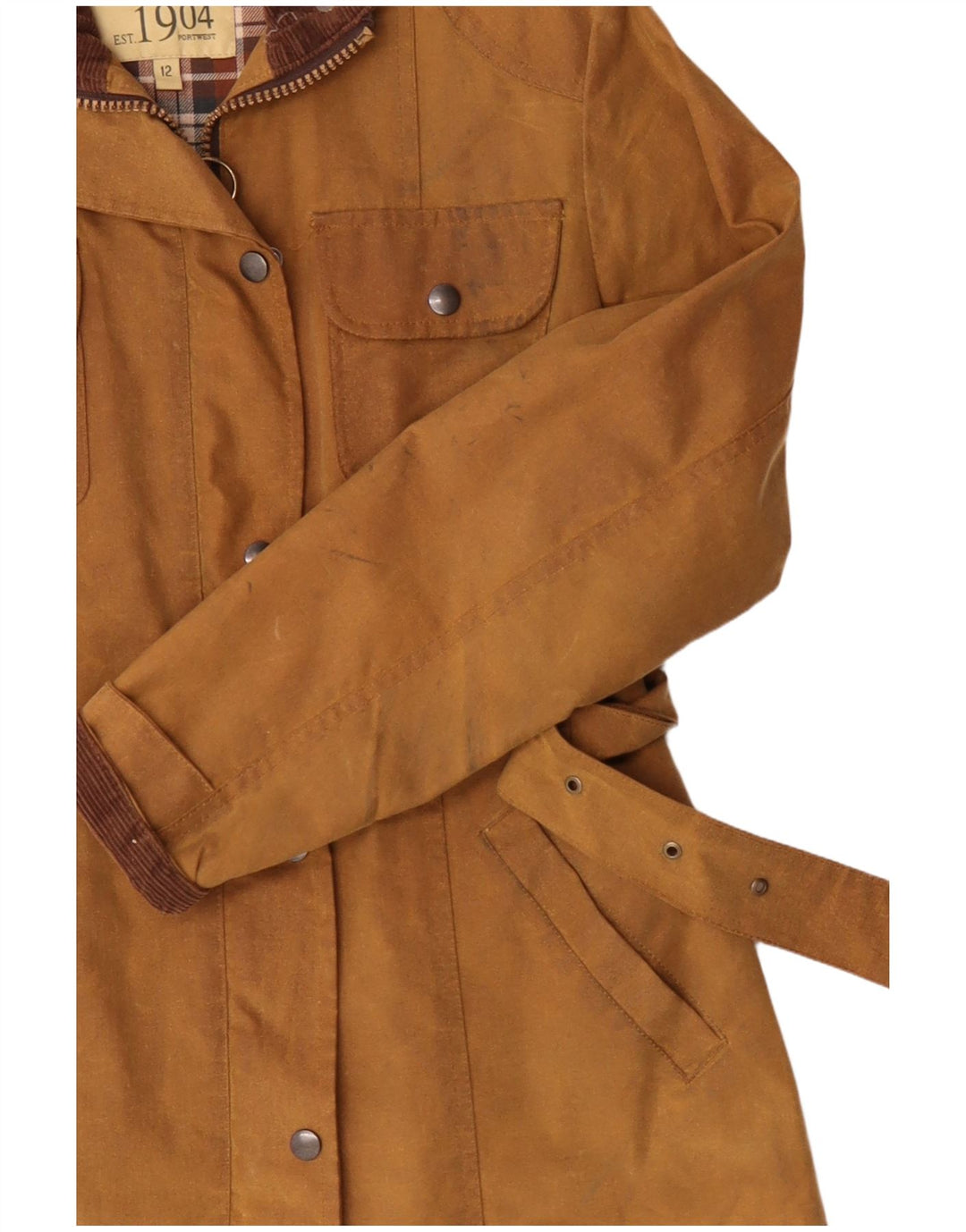 Kurtka damska PORTWEST z woskowanej bawełny UK 12, średnia beżowa bawełna