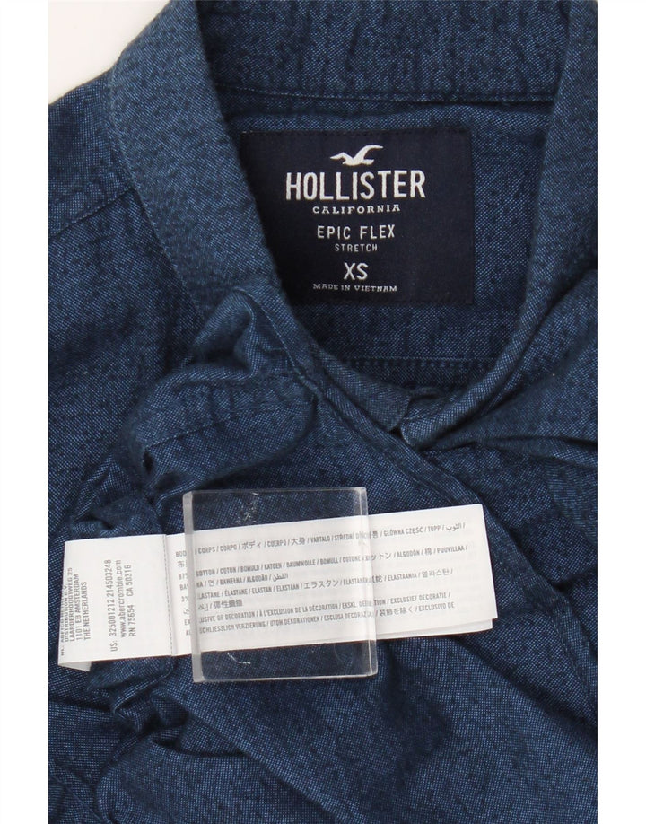 Koszula męska Hollister XS, bawełniana, granatowa