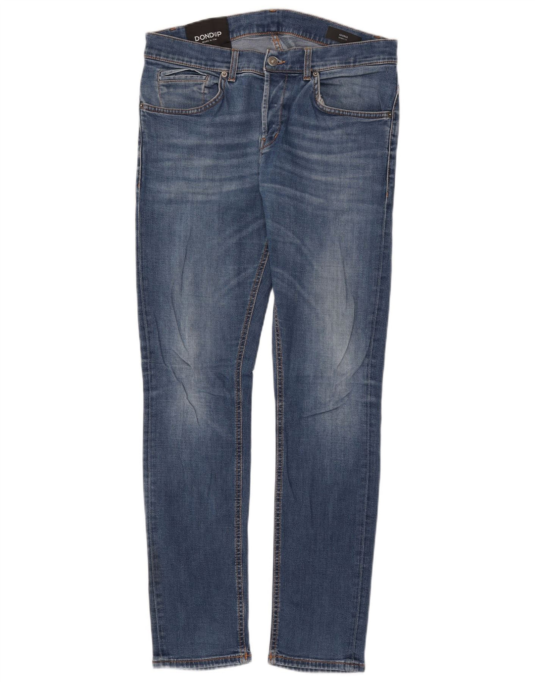 Dondup Męskie George Skinny Jeans W34 L32 Niebieska bawełna