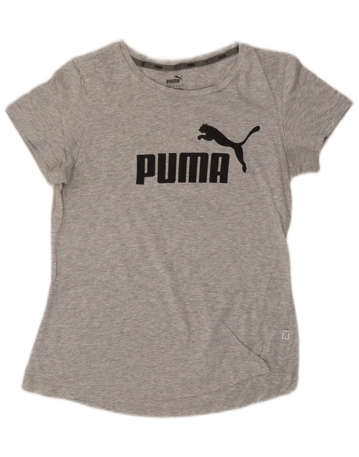 Damska koszulka z grafiką PUMA Top UK 12 Średnioszara nakrapiana