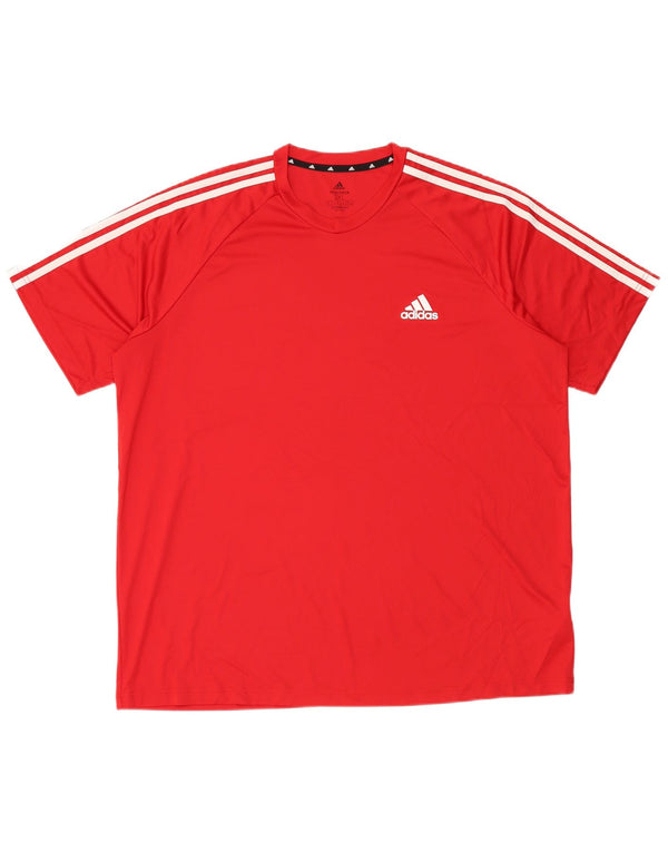 Adidas Męski T-shirt Aeroready Top 2XL Czerwony Poliester