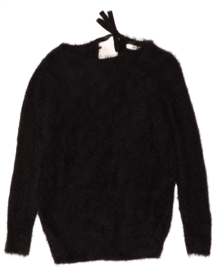 Damski sweter Oasis z dekoltem w łódkę UK 10, mały, czarny poliamid