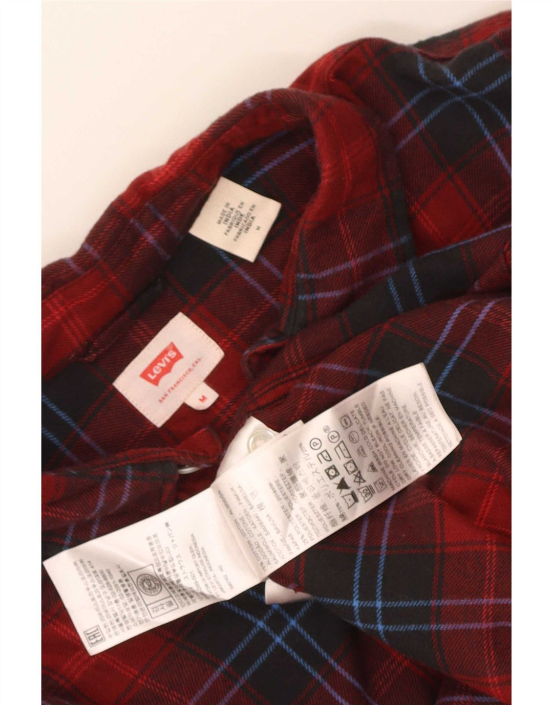 Męska koszula flanelowa Levi's, bawełniana w czerwoną kratę