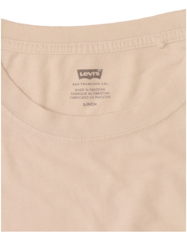 Damska koszulka oversize z grafiką Levi's Top UK 10 Small Off White Cotton