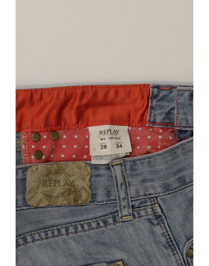 REPLAY Womens Straight Jeans W28 L34 Blue Cotton Vintage Replay and Second-Hand Replay from Messina Hembry 