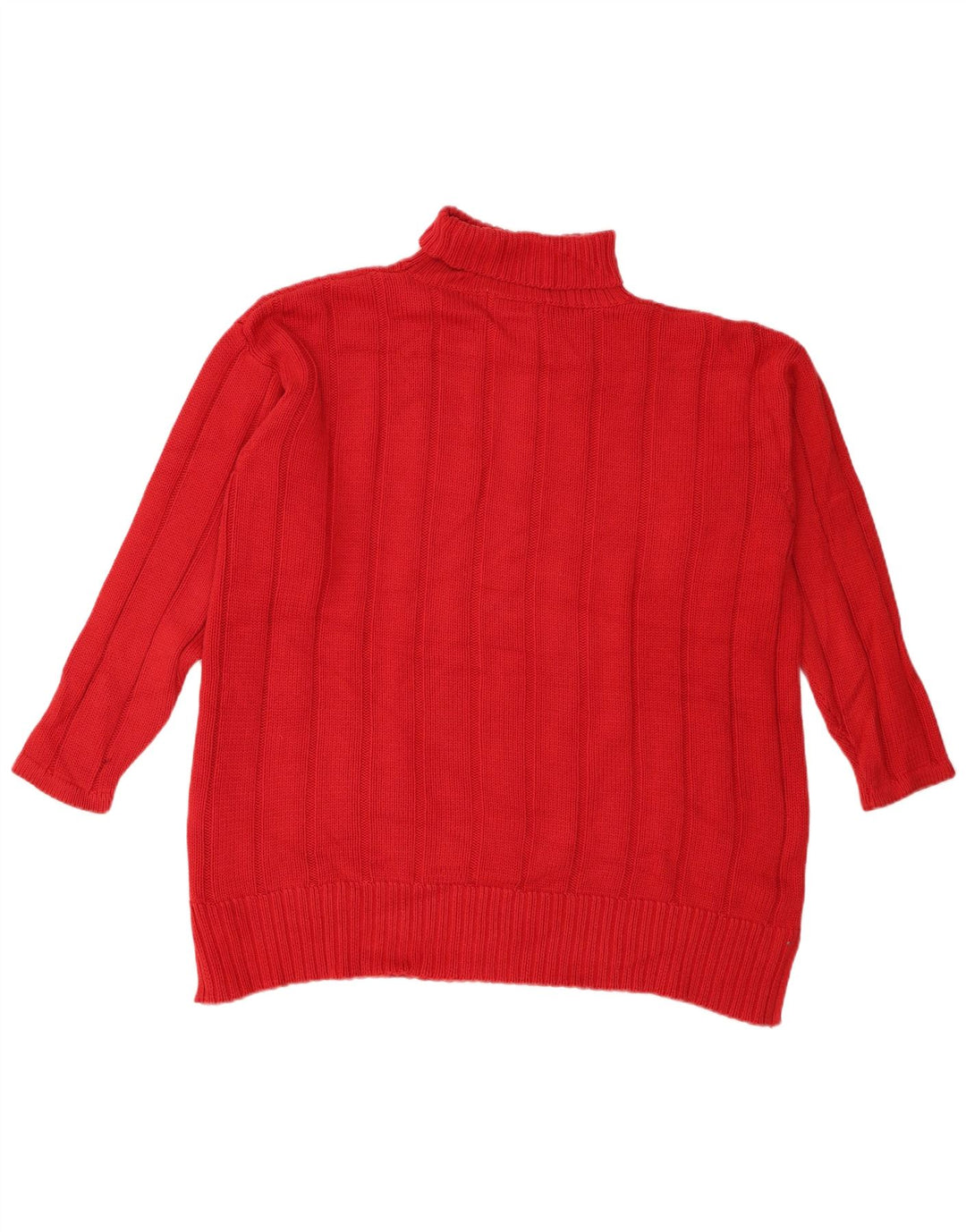 Damski sweter oversize Eddie Bauer z golfem UK 14, średni czerwony