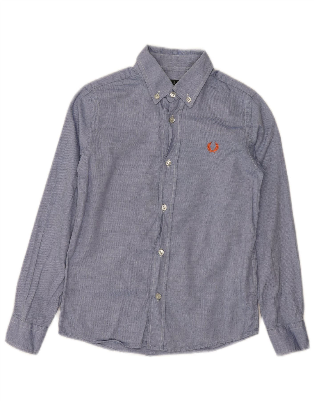 FRED PERRY Boys Shirt 7-8 Years  Blue Spotted