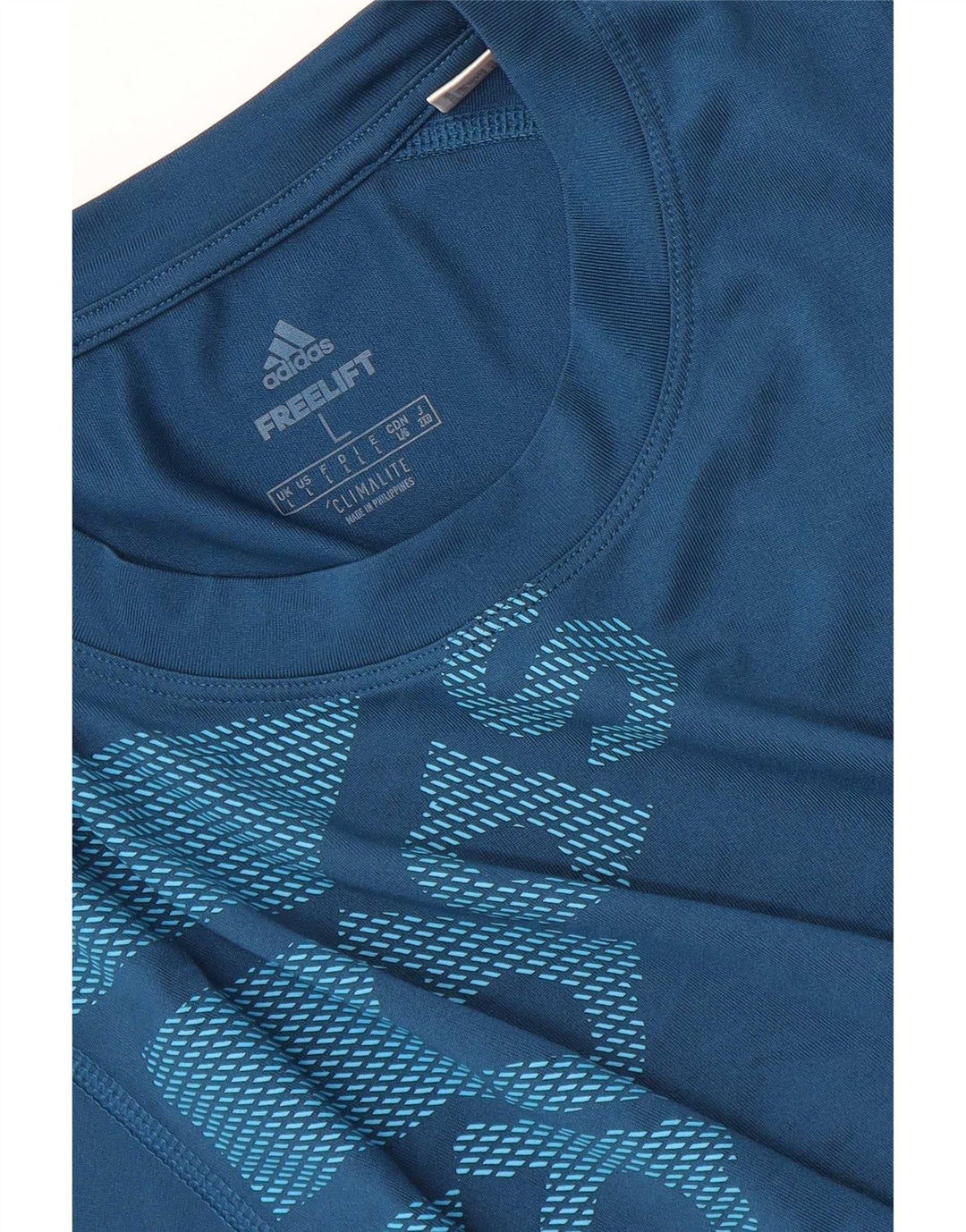 Adidas Męska koszulka Climalite Graphic Top, duża, niebieska