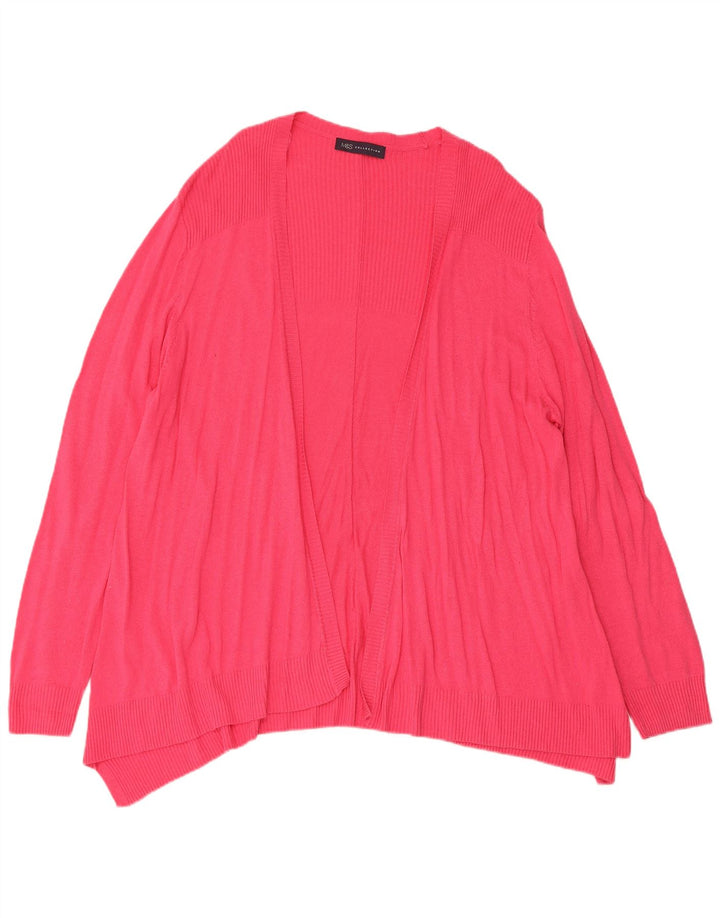 Marks & Spencer Damski sweter rozpinany UK 14, duży, różowy