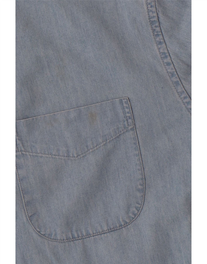 GAP Mens Denim Shirt Medium Blue Cotton