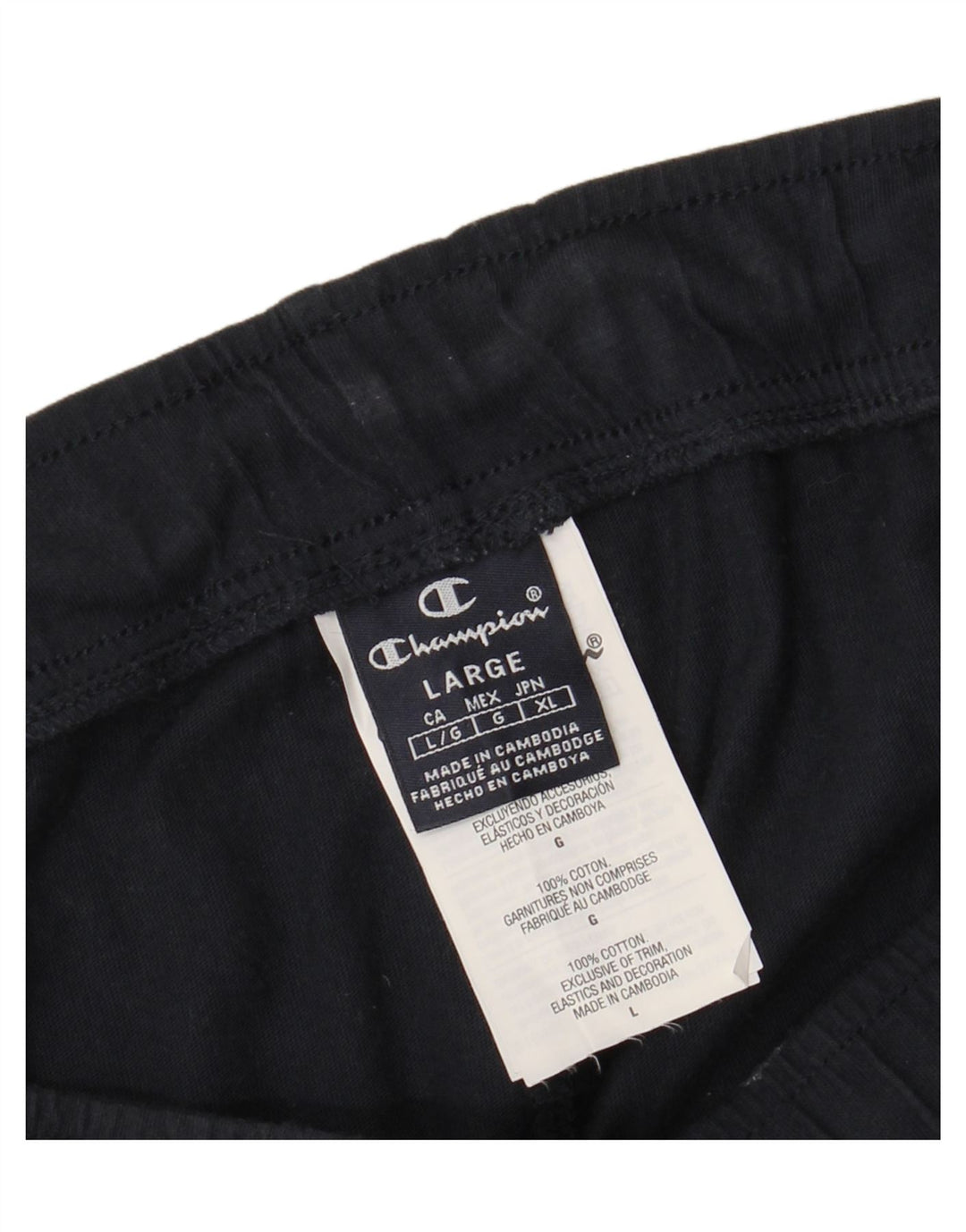 CHAMPION Mens Sport Shorts Large  Navy Blue Cotton