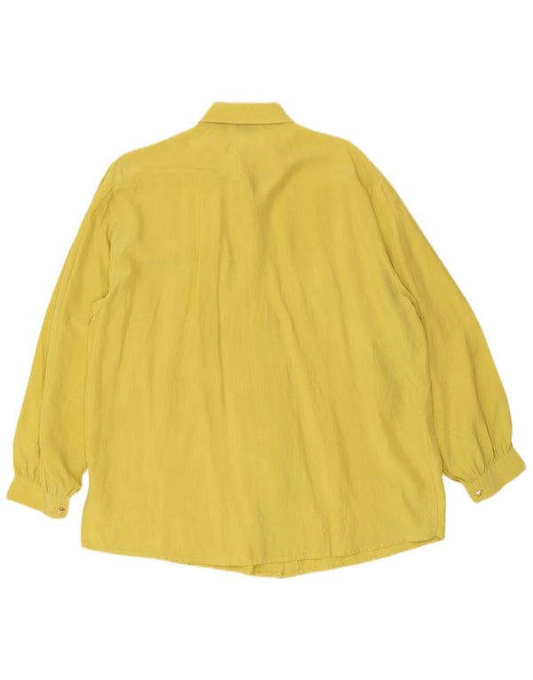 Koszula damska Vintage IT 48 XL Żółty jedwab
