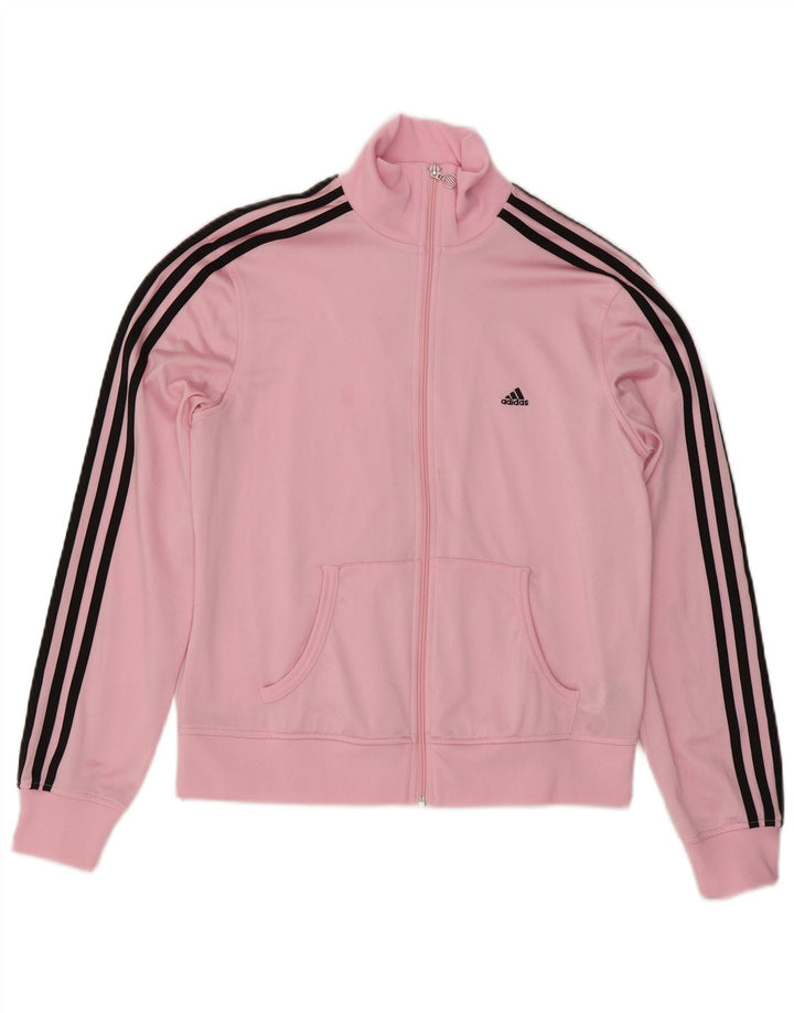 Damska kurtka dresowa Adidas UK 16, duża, różowa, poliester