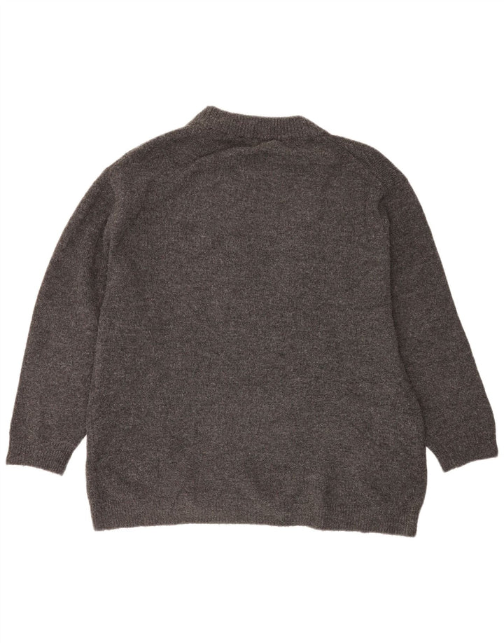 Damski sweter oversize Zara z okrągłym dekoltem UK 14, średni szary