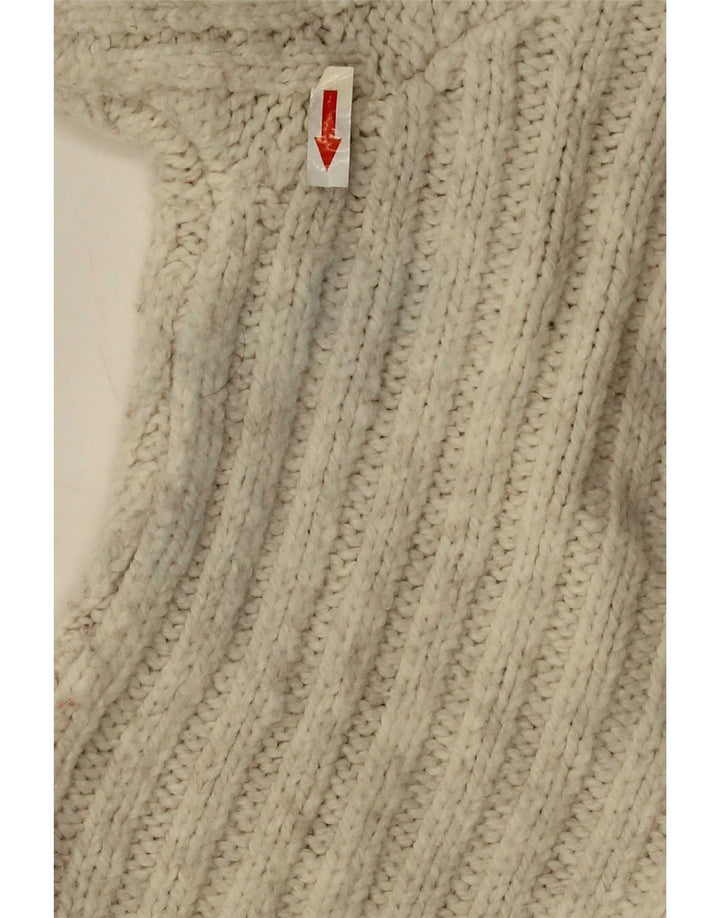 Marks & Spencer Damski sweter oversize UK 10 Small Beżowy Akryl