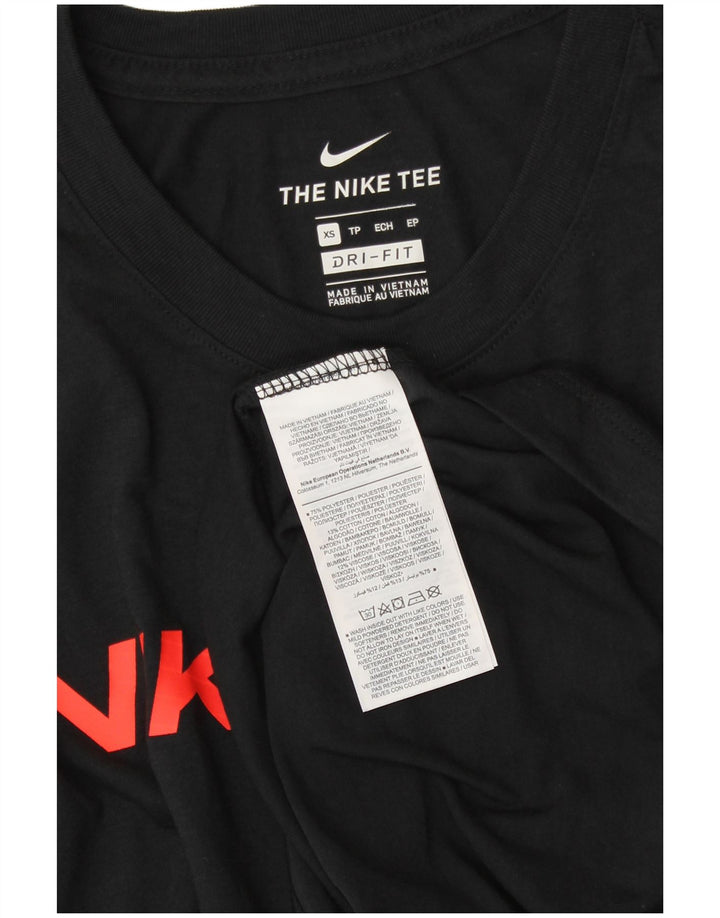 Męski T-shirt NIKE Dri Fit z grafiką Top XS, czarny poliester