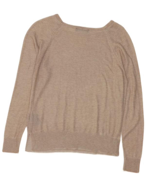 Sweter damski Zara z dekoltem w łódkę UK 10 Small Beżowa wiskoza