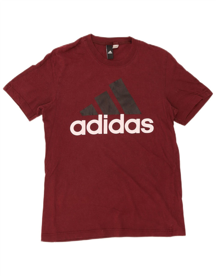 Męska koszulka z grafiką Adidas, mała, bordowa