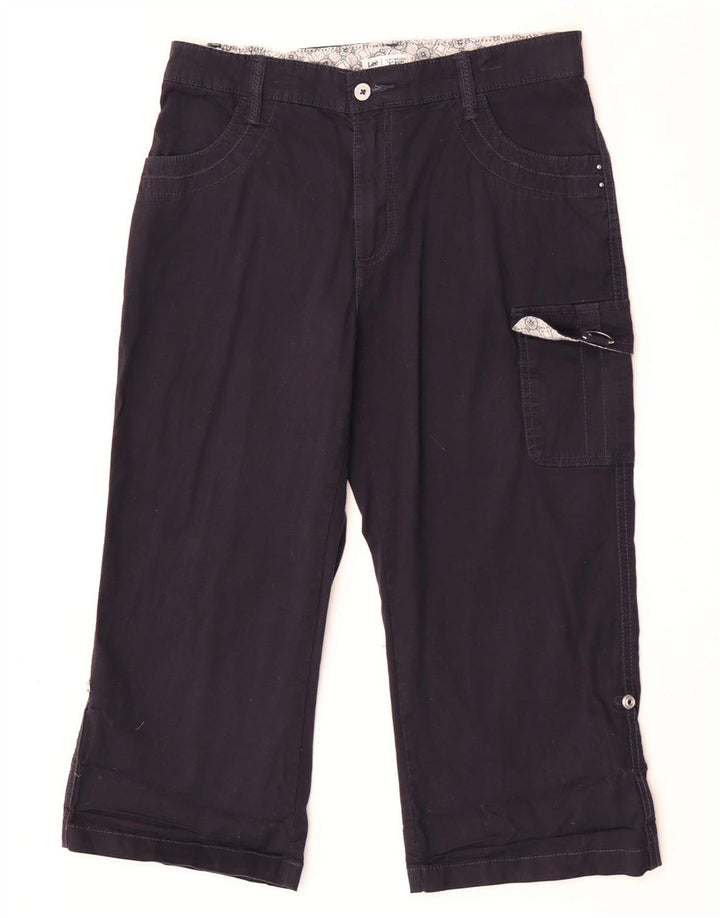 Spodnie damskie Lee Capri Cargo US 8 Medium W30 L20 Granatowa bawełna