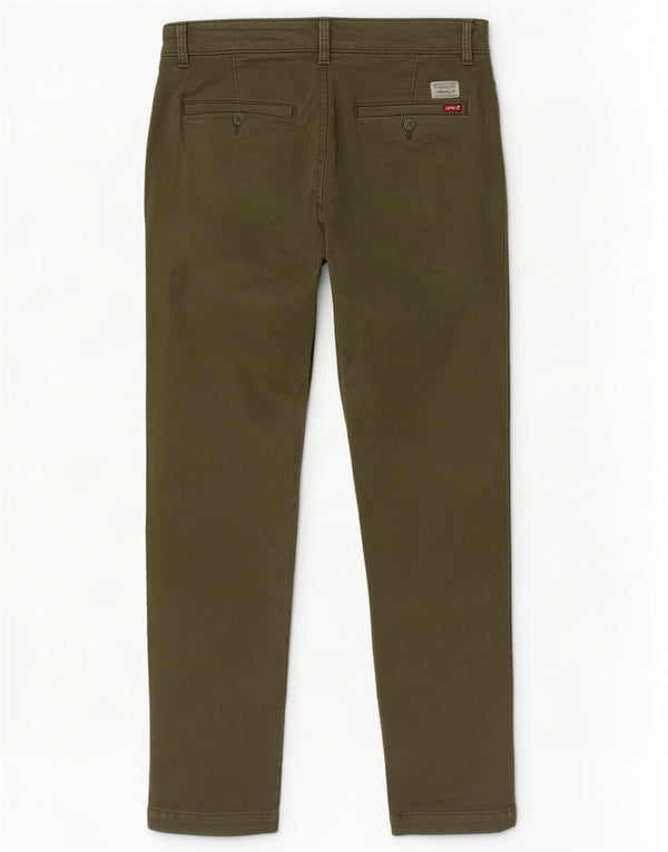 Męskie wąskie, zwężane spodnie chino Levi's W32 L30, bawełna khaki